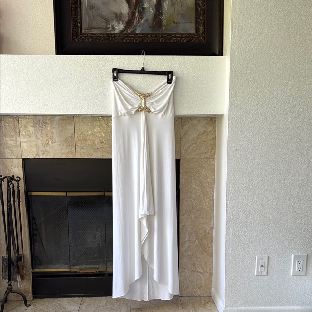 SKY white strapless stretch dress. Size L. New. Beautiful. - Picture 7 of 7